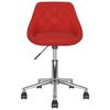 vidaXL Silla de oficina giratoria de cuero sint&eacute;tico rojo vino tinto