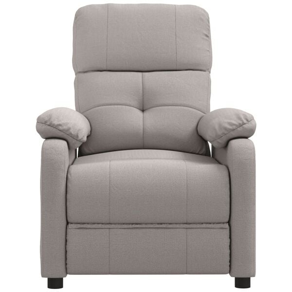 vidaXL Sillón reclinable de tela gris taupe