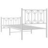 vidaXL Estructura cama sin colchón con estribo metal blanco 75x190 cm