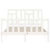 vidaXL Estructura de cama sin colchón madera de pino blanca 140x190 cm