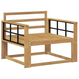 vidaXL Sof&aacute; intermedio de exterior Madera de Acacia S&oacute;lida Blanco