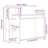 vidaXL Escritorio Roble Sonoma 100 x 40 x 90 cm Madera de ingeniería