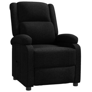 vidaXL Sill&oacute;n reclinable de tela negro