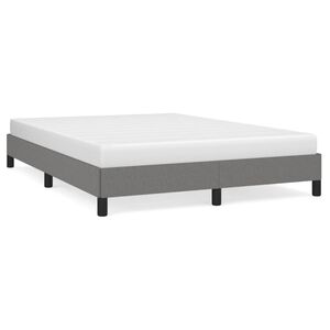 vidaXL Estructura de cama sin colch&oacute;n tela gris oscuro 140x200 cm