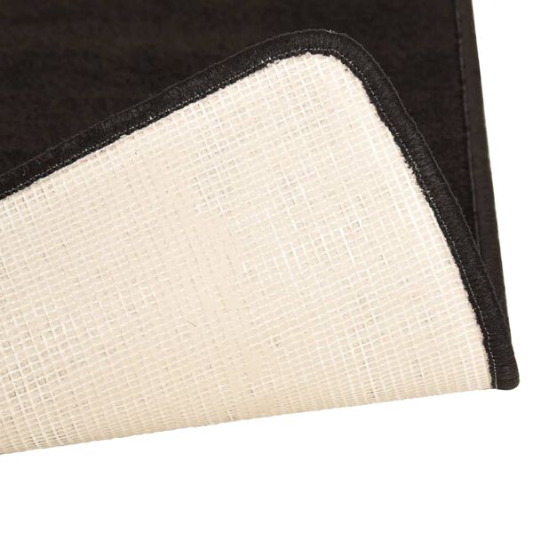 vidaXL Alfombras de dormitorio de pelo largo 3 piezas negro