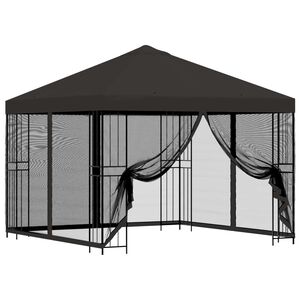 vidaXL Gazebo de jard&iacute;n con paredes laterales 3 x 3 m Gris antracita