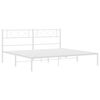vidaXL Estructura cama sin colchón con cabecero metal blanco 180x200cm