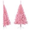 vidaXL Medio &aacute;rbol de Navidad artificial con soporte PVC rosa 120 cm