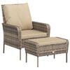 vidaXL Sill&oacute;n de jard&iacute;n con reposapi&eacute;s rat&aacute;n sint&eacute;tico marr&oacute;n claro