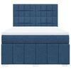vidaXL Cama box spring con colch&oacute;n tela azul 140x190 cm