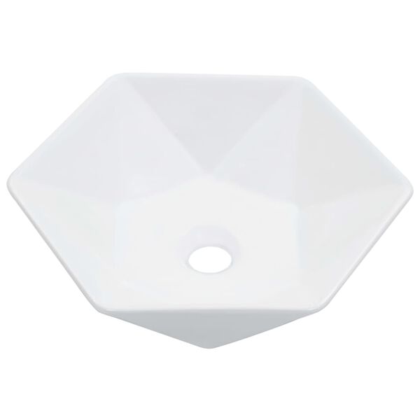 vidaXL Lavabo 41x36,5x12 cm cer&aacute;mica blanco