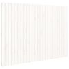 vidaXL Cabecero de cama pared madera maciza pino blanco 159,5x3x110 cm