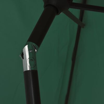vidaXL Sombrilla de aluminio verde 200x224 cm