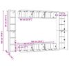 vidaXL Set de muebles de TV 10 pzas madera contrachapada roble ahumado