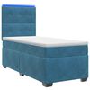 vidaXL Cama box spring con colch&oacute;n Azul 90 x 190 cm Terciopelo