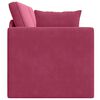 vidaXL Sof&aacute;-cama de piso 200cm Rojo vino Terciopelo