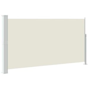vidaXL Toldo lateral retr&aacute;ctil de jard&iacute;n color crema 170x300 cm