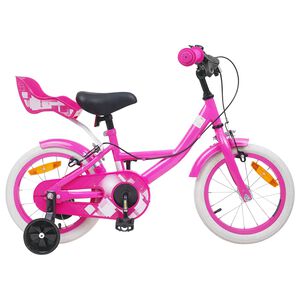 vidaXL Bicicleta Infantil 12 Pulgadas para 2-4 a&ntilde;os Rosa