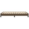 vidaXL Estructura de cama sin colch&oacute;n tela marr&oacute;n oscuro 120x190 cm