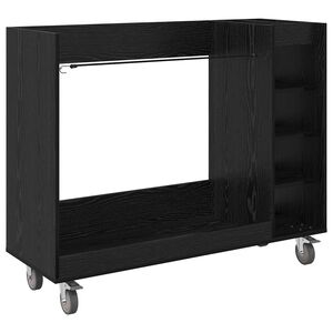 vidaXL Armario de Golf con rueda Liso Roble Negro 120 x 45 x 98 cm