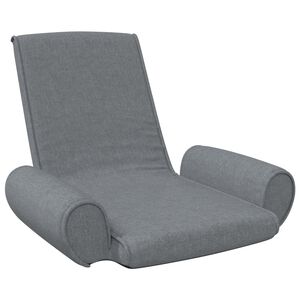 vidaXL Silla de suelo plegable de tela gris claro