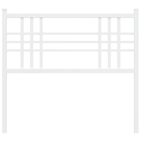 vidaXL Cabecero de repuesto de metal blanco 100 cm