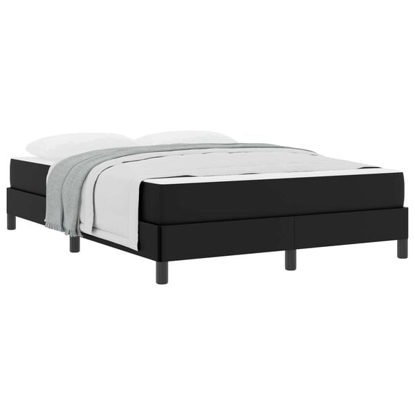 vidaXL Estructura de cama con colch&oacute;n Negro 160 x 200 cm tela