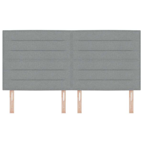 vidaXL Cabecero con cabecera Gris Claro 180 cm Cuero sint&eacute;tico