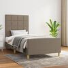 vidaXL Estructura de cama sin colch&oacute;n tela gris taupe 80x200 cm