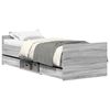 vidaXL Estructura de cama con cabecero piecero gris Sonoma 90x200 cm