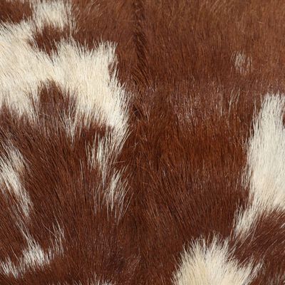 vidaXL Banco de cuero de cabra auténtico marrón 160x28x50 cm