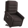 vidaXL Sill&oacute;n reclinable elevable tela marr&oacute;n oscuro