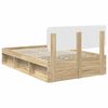 vidaXL Estructura de cama Sonoma 120 x 200 cm Madera de pino macizo