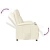 vidaXL Sill&oacute;n reclinable de cuero sint&eacute;tico blanco crema