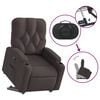 vidaXL Sill&oacute;n el&eacute;ctrico reclinable elevable de tela marr&oacute;n oscuro