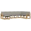 vidaXL Conjunto de sof&aacute;s de exterior 8 uds. Blanco y Gris Claro