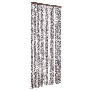 vidaXL Cortina antimoscas chenilla marr&oacute;n y beige 100x230 cm