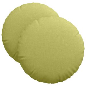 vidaXL Cojines para asiento 2 pcs Verde claro &Oslash;40 x 13 cm tela