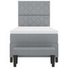 vidaXL Cama tipo Box Spring con colch&oacute;n Gris Claro 100 x 200 cm tela