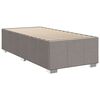 vidaXL Cama box spring con colch&oacute;n tela gris taupe 90x200 cm