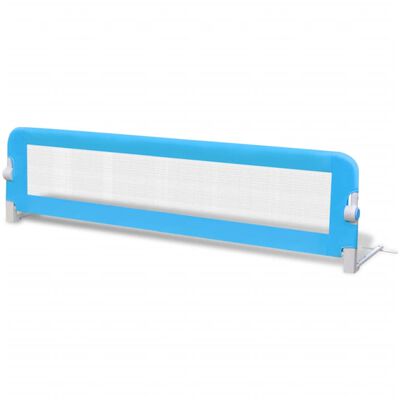 vidaXL Barandilla de seguridad cama de niño 2 uds azul 150x42 cm