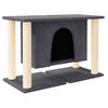 vidaXL Rascador para gatos con postes de sisal gris oscuro 50 cm