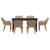 vidaXL Conjunto de Comedor de Jard&iacute;n 7 pcs Beige rat&aacute;n sint&eacute;tico