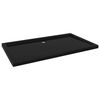 vidaXL Plato de ducha rectangular negro ABS 70x120 cm