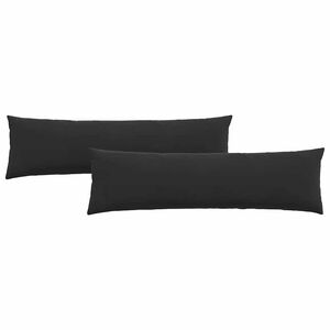 vidaXL Cojines de sof&aacute; 2 pcs Negro 145 x 40 cm Tela de pana