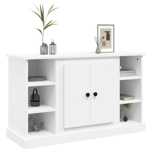 vidaXL Aparador de madera contrachapada blanco 100x35,5x60 cm