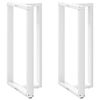 vidaXL Patas para mesa de bar en forma de T (2 unidades), color blanco, 60 x 35 x (110-111) cm, acero