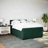 vidaXL Cama box spring con colch&oacute;n terciopelo verde oscuro 140x200 cm