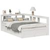 vidaXL Cama con estanter&iacute;a sin colch&oacute;n madera maciza blanca 120x190 cm