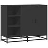 vidaXL Aparador de madera de ingenier&iacute;a negro 92x35x76 cm